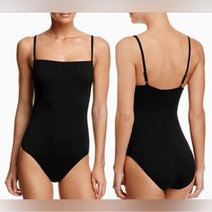 Gottex Au Naturel Second Skin Underwire Square Neck One-Piece Swimsuit. Size 6